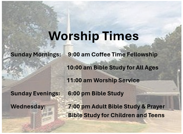 Worship Schedule